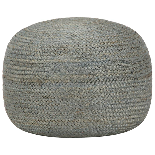 vidaXL håndlavet puf 45 x 30 cm jute olivengrøn