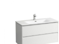 Laufen Palace møbelpk 100 hv - møbelpakke 100cm, alugreb, softclose, mathvid
