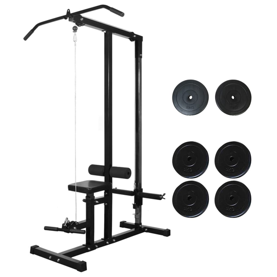 vidaXL styrketårn med vægtskiver 40 kg