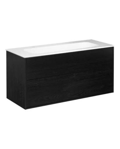 Gustavsberg Artic møbelpakke, 120x46,5 cm, sort ask/hvit