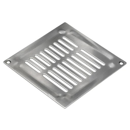 Rister firkantet detroit-med skruelås-Rist: 140x140 mm-rustfritt stål