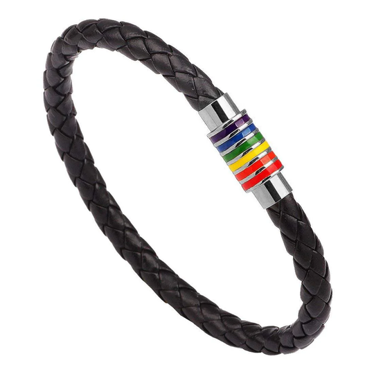 Pride Armbånd - Silver Rainbow - Magnetisk
