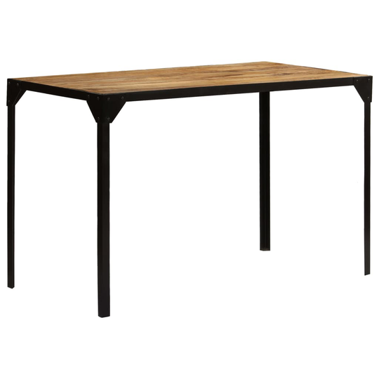 vidaXL spisebord massivt ru mangotræ og stål 120 cm