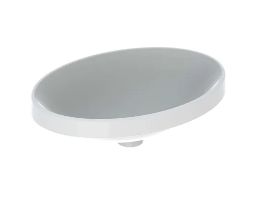 Geberit VariForm servant, nedfelling, oval, 55x45 cm, med KeraTect