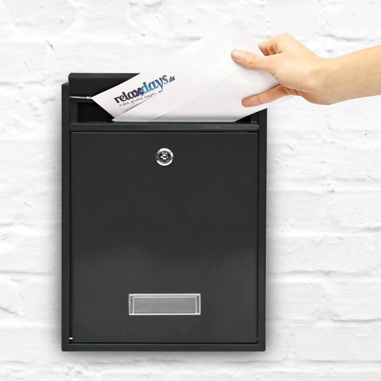 Postkasse med Lås - Sort