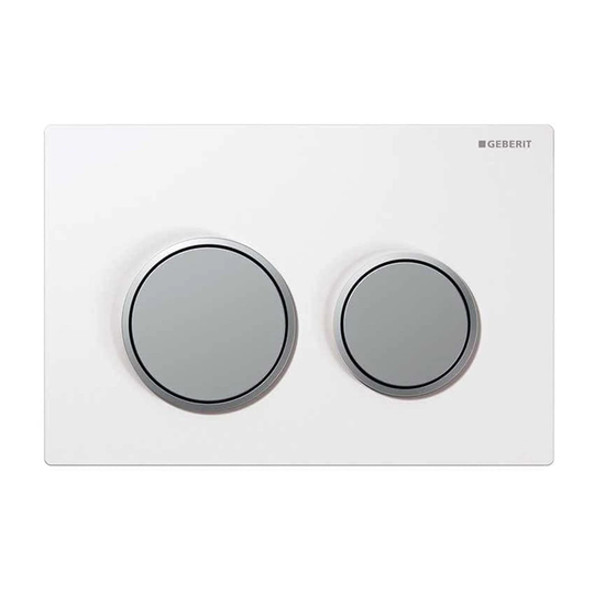 Geberit Omega 20 Betjeningsplate Hvit / Matt Krom