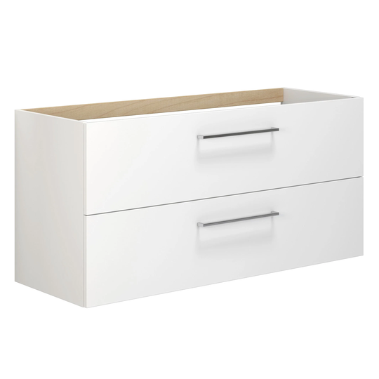 Dansani Mido+ Servantskap 2 Skuffer B60-120xd44cm Uten Servant Hvit Høyglans / 120cm Dobbel