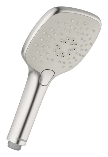 Hånddusj i furu med 3 innstillinger og Rub Clean. Stål (PVD)