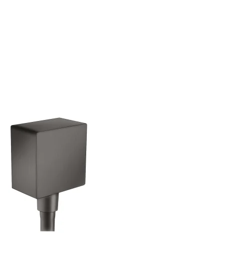 Hansgrohe FixFit Square slangeuttak, børstet sort krom