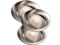 Recess Indbygningssæt COB LED 3x3W børstet stål