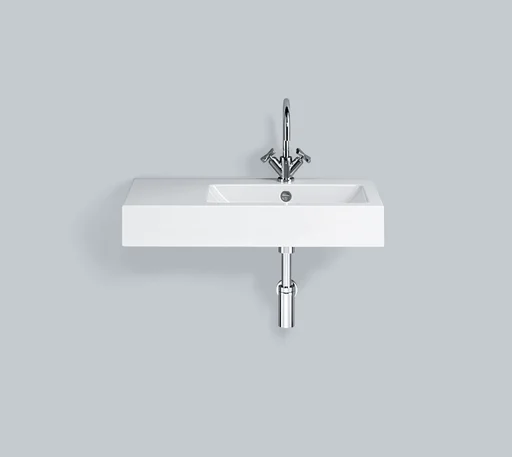Alape PR Series håndvask 80x40,5 cm, høyre, glaseret stål