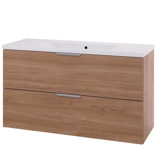 Linn Bad Selma Glatt 2 Skuffer Eikefiner D45cm Servantskap Eik / 120cm Senter