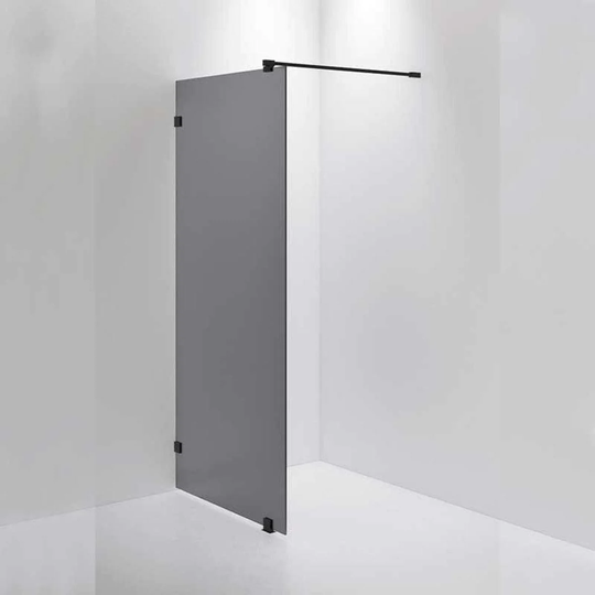 INR Iconic Nordic Rooms Dusjvegg ARC 20 Måltilpasset Svart Matt / Dark Frostet Glass