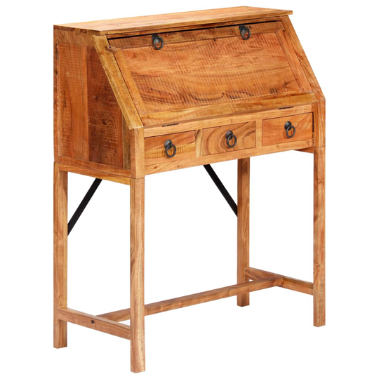 vidaXL skrivebord massivt akacietræ 90 x 40 x 107 cm