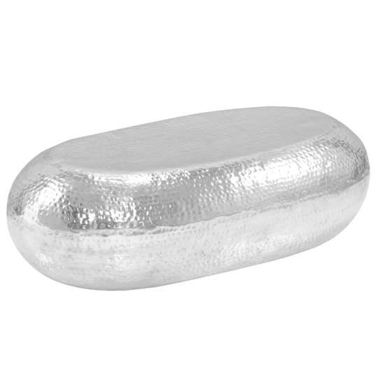 vidaXL sofabord 100 x 50 x 28 cm aluminium sølvfarvet