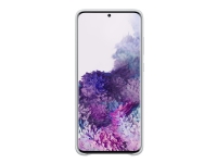 Samsung Leather Cover EF-VG985 - Bagsidecover til mobiltelefon - aluminium, læder - lysegrå - for Galaxy S20+, S20+ 5G