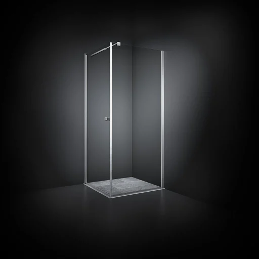 Dansani Match Dusjhjørne 70 x 70 cm, Klart glass/Satin profil - Model 10