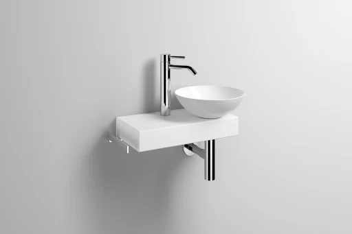 Alape Piccolo Novo høyre vask med bord 55x32 cm, hvit