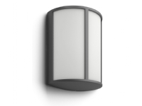 Philips myGarden Væglampe, Udendørs vægbelysning, Anthracit, Hvid, Aluminium, IP44, II, Dukket op
