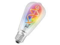LEDVANCE SMART+ - LED-filament-lyspære - form: ST64 - E27 - 4.5 W (tilsvarende 30 W) - klasse G - 16 millioner farver/varmt hvidt lys - 2700 K - gennemsigtig