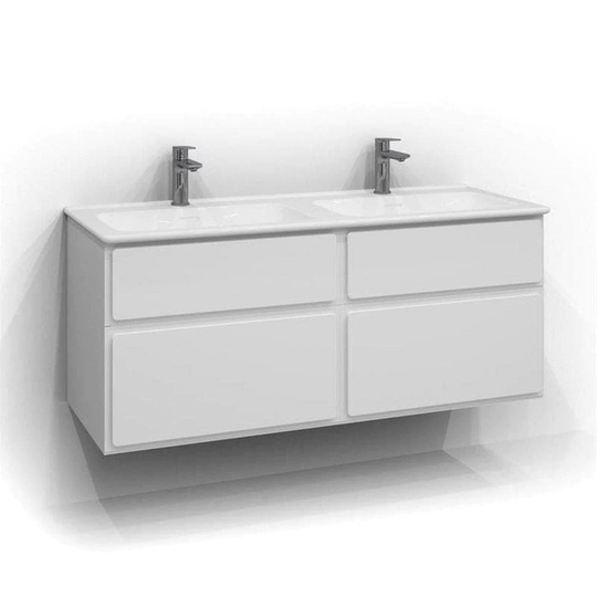 Svedbergs Forma Kontur Servantskap 120cm Dobbel / 45cm Hvit Matt