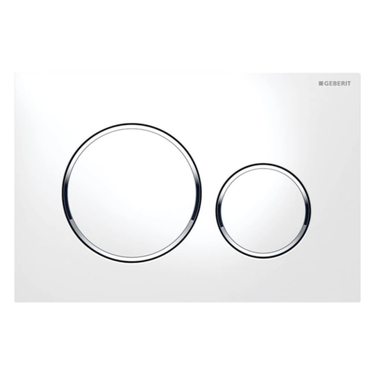 Geberit Sigma 20 Betjeningsplate Hvit / Krom
