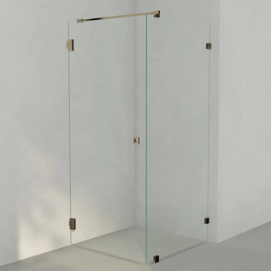 INR Iconic Nordic Rooms Dusjhjørne ARC 13 Måltilpasset Messing / Klart Glass