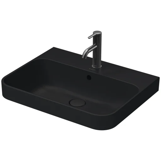 Duravit Happy D 2 Plus håndvask med WonderGliss, 60x46cm, matt antrasitt