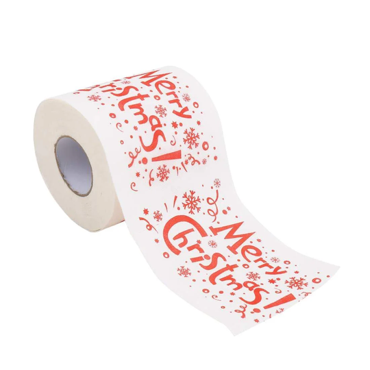 Toiletpapir med Julemotiv- Merry Christmas