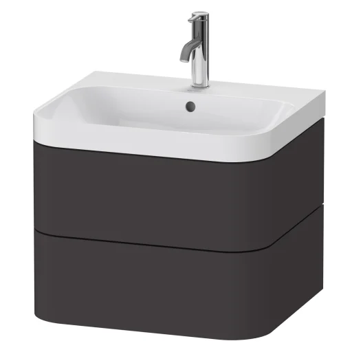 Duravit Happy D.2 Plus C-bonded møbelpakke, 57,5 cm, grafitt super matt