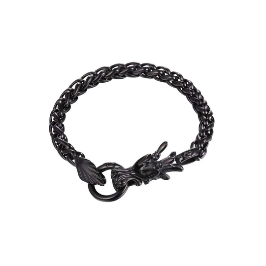 U7-armbånd med en kinesisk drage - Sort