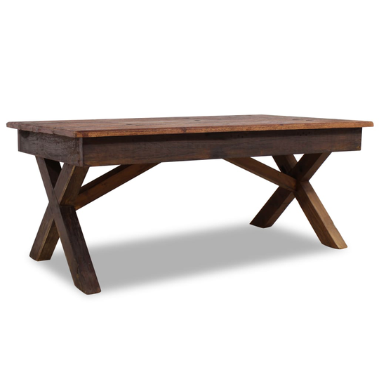 vidaXL sofabord i massivt genanvendt træ 110 x 60 x 45 cm