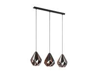 EGLO CARLTON 1 LANGBORD 3L SORT/KOBBER