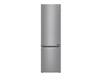 LG GBB62PZGFN - Køleskab/fryser - bund-fryser - bredde: 59.5 cm - dybde: 68.2 cm - højde: 203 cm - 384 liter - Klasse D - platinum