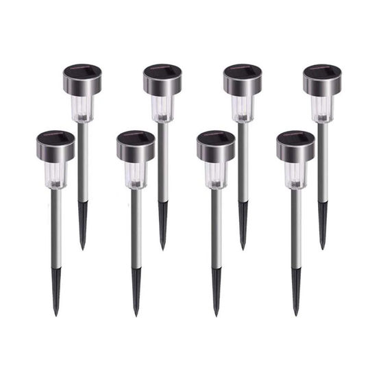 8x Solcelle Havelamper - LED