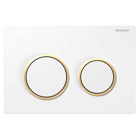 Geberit Omega 20 Betjeningsplate Hvit / Gull
