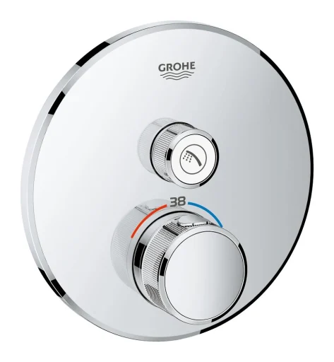 Grohe Grohtherm SmartControl Innbygningsbatteri m/Termostat, 1 uttak, Krom