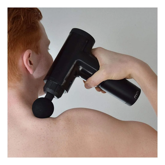 Massagepistol med 4 Massagehoveder - Sort