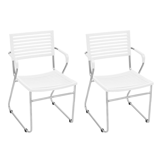 vidaXL stabelbare spisebordsstole 12 stk. plastik hvid