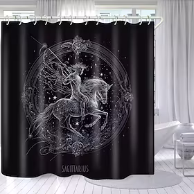 baderomsdusjgardiner i zodiac-serien kroker moderne polyester vanntett