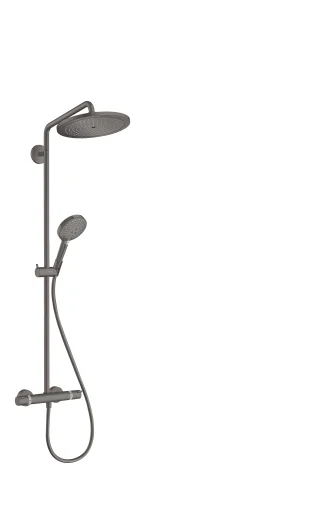 Hansgrohe Croma Select S 280 komplett dusjsystem m/Raindance Select hånddusj, børstet sort krom