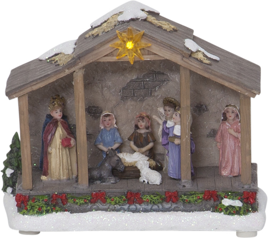 Panorama Nativity (Beige / brun)