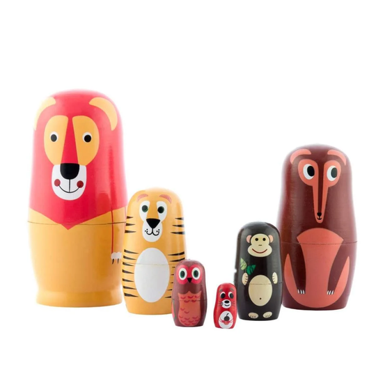 Matryoshka Dyr i Træ