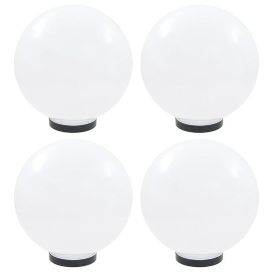 vidaXL LED-kuglelamper 4 stk. kugleformet 30 cm PMMA