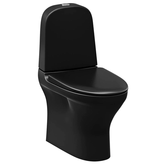 Gustavsberg Estetic 8300 Toalett P-lås Svart Matt