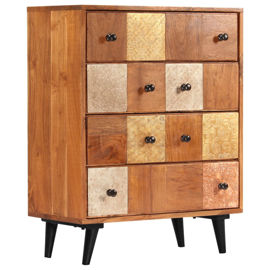 vidaXL kommode massivt akacietræ 60 x 30 x 75 cm