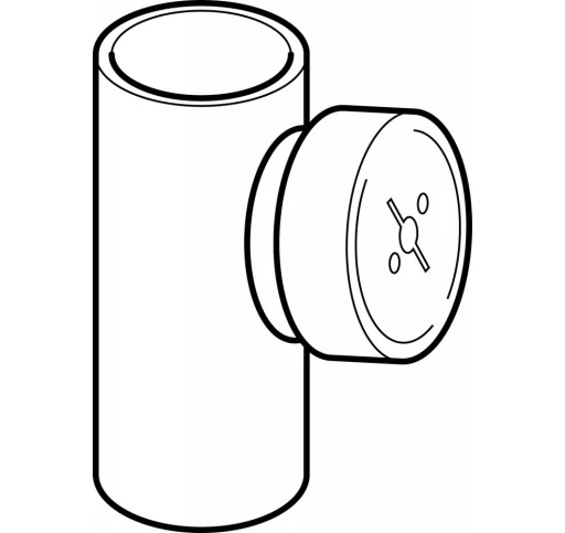 110 mm x 90° Renserør med deksel sort PEH Geberit