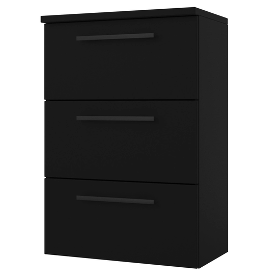 Linn Bad Ingrid Smal Sideskap (Kommode) Svart Matt / 60cm 3 Skuffer