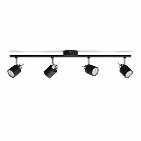 Meranti bar/tube black 4x35W 230V