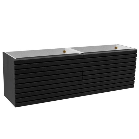 Vikingbad MIE Stav Servantskap B60-200cm Svart Matt / 200cm Dobbel